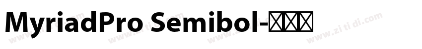 MyriadPro Semibol字体转换